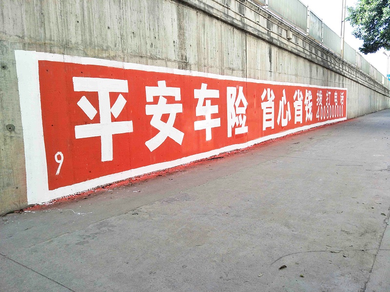 平安保险陕西地区（手绘）墙体广告精选照片近景2